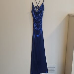 Elegant Blue Women's Dress